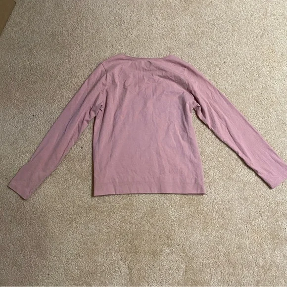 American sweetheart pink floral embroidery long sleeve tee - Picture 3 of 9